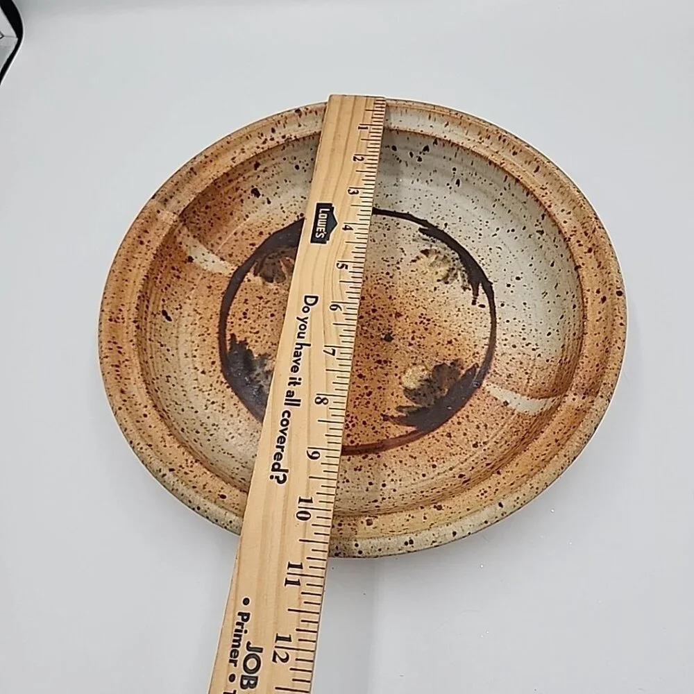 handmade studio art pottery Pie Baking Round Dish 11